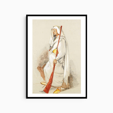 John Frederick Lewis - Study Of A Man Wearing North African Dress