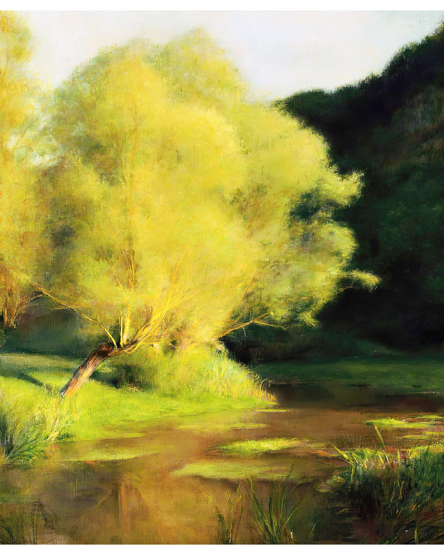 John William Godward - Willows by a Stream