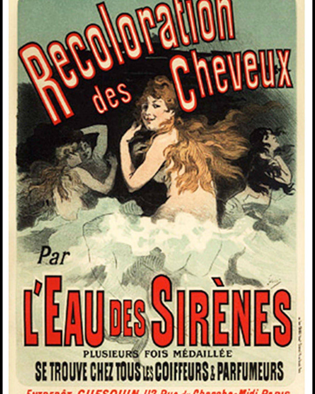 Jules Chéret - L'Eau des Sirenes Poster