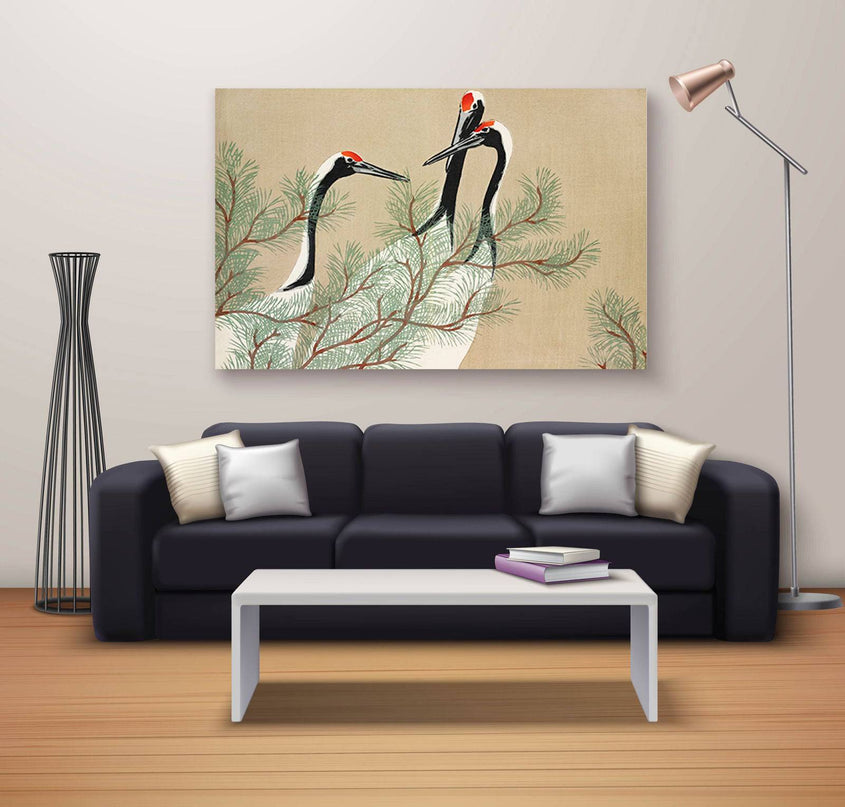 Kamisaka Sekka - Cranes from Momoyogusa