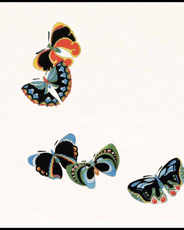Kamisaka Sekka - Japanese woodblock Butterfly