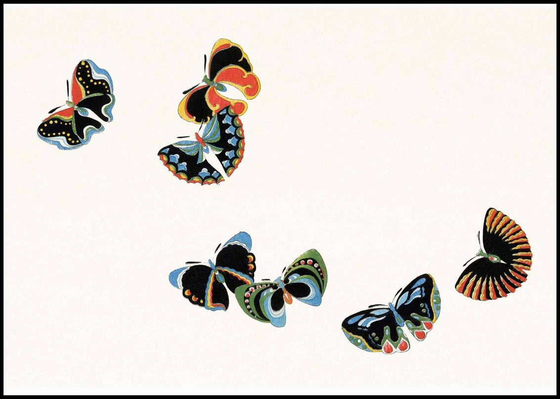Kamisaka Sekka - Japanese woodblock Butterfly