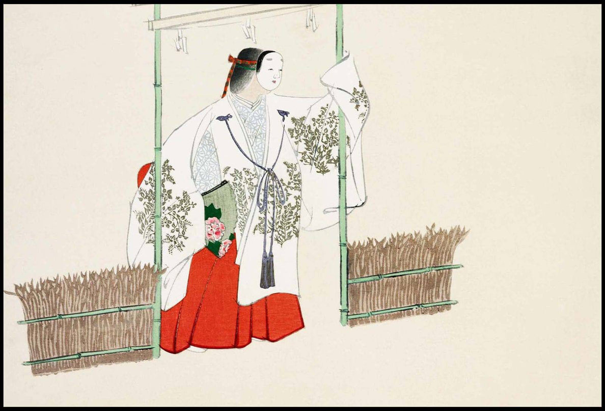 Kamisaka Sekka - Masked man from Momoyogusa
