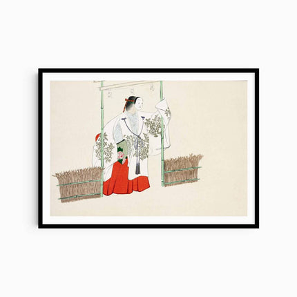 Kamisaka Sekka - Masked man from Momoyogusa