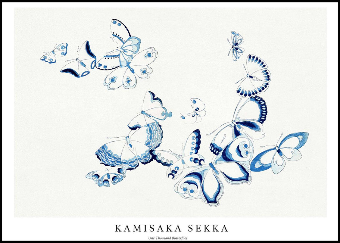 Kamisaka Sekka - One Thousand Butterflies Poster