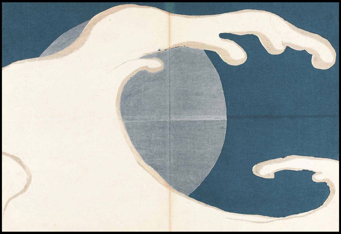 Kamisaka Sekka - Waves and Sun