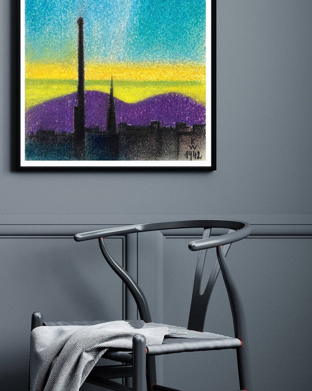 Karl Wiener - Abendlandschaft Wien