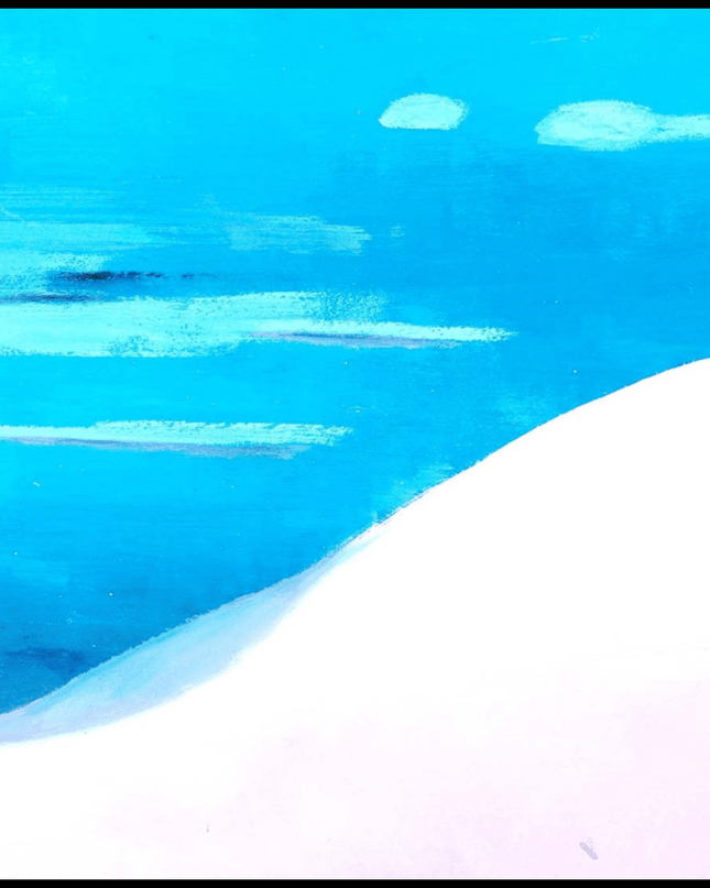 Karl Wiener - Landschaft in Blau-Lila