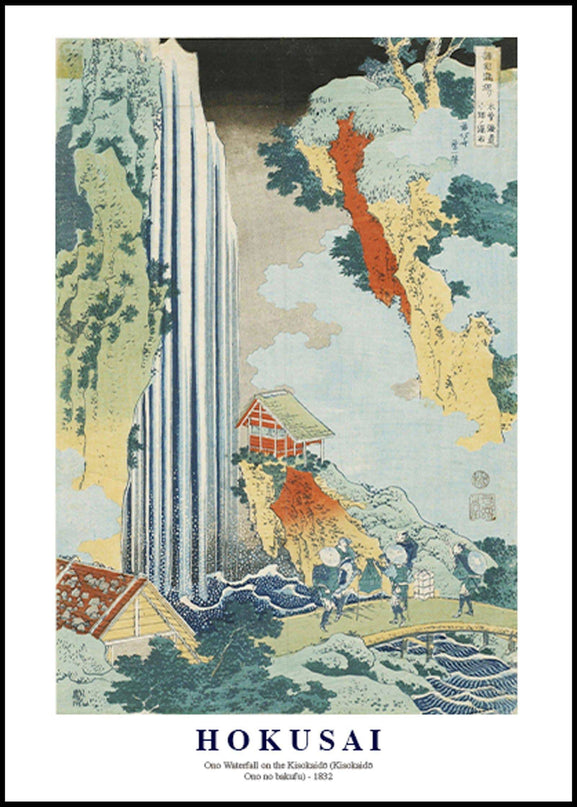 Katsushika Hokusai - Ono Waterfall on the Kisokaidō Poster