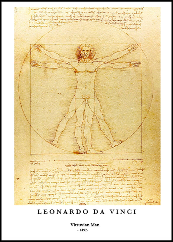 Leonardo da Vinci - Vitruvian Man Poster