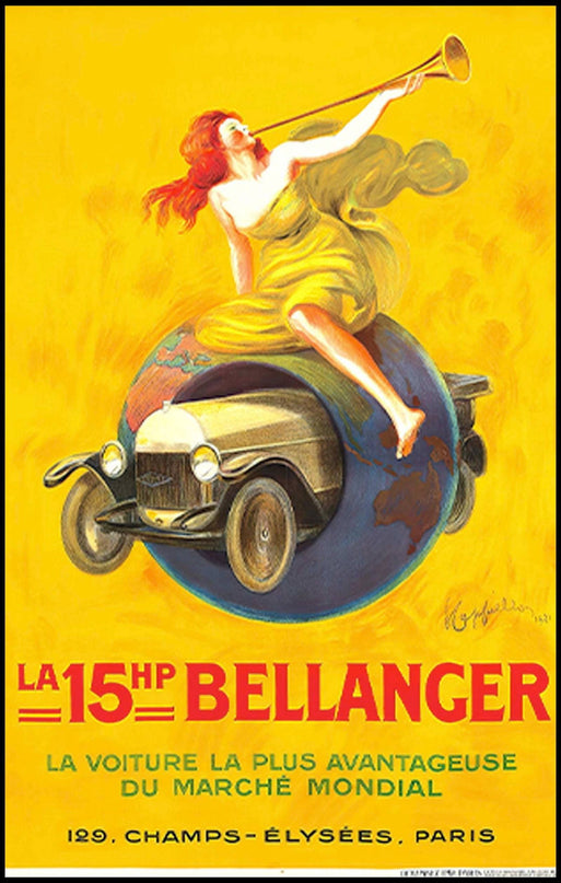 Leonetto Cappiello - La 15hp Bellanger Poster