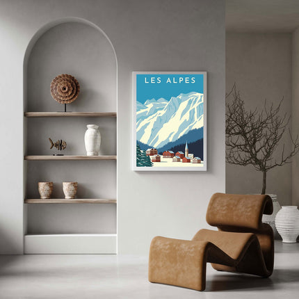Les Alpes Travel Poster