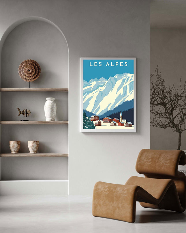 Les Alpes Travel Poster