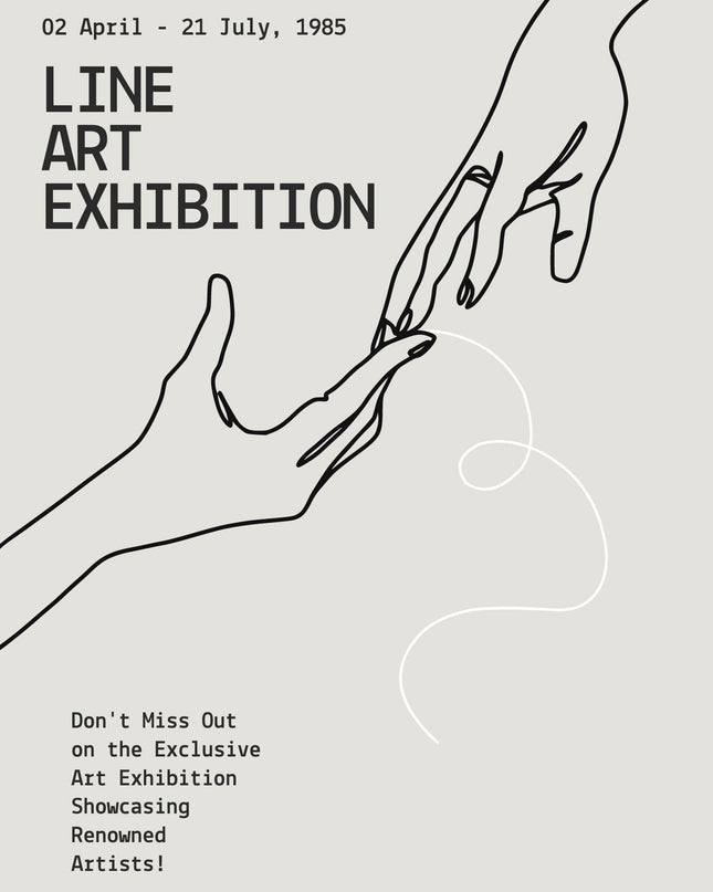 Line Art Exhibition Poster