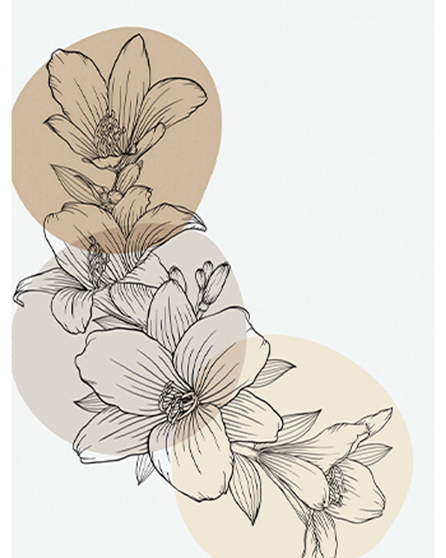Line Art Floral No 2 Poster