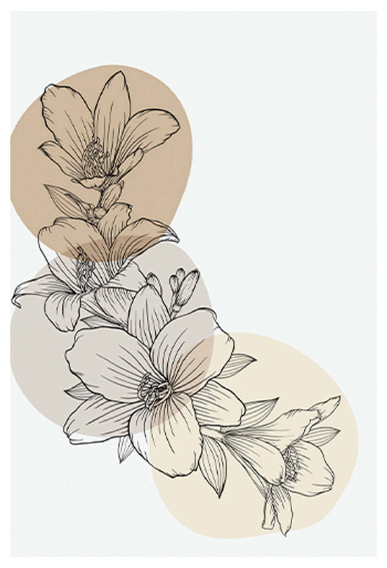 Line Art Floral No 2 Poster