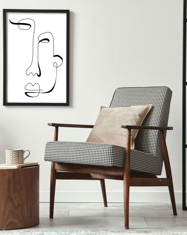 Line Art Woman Face No 1 Poster