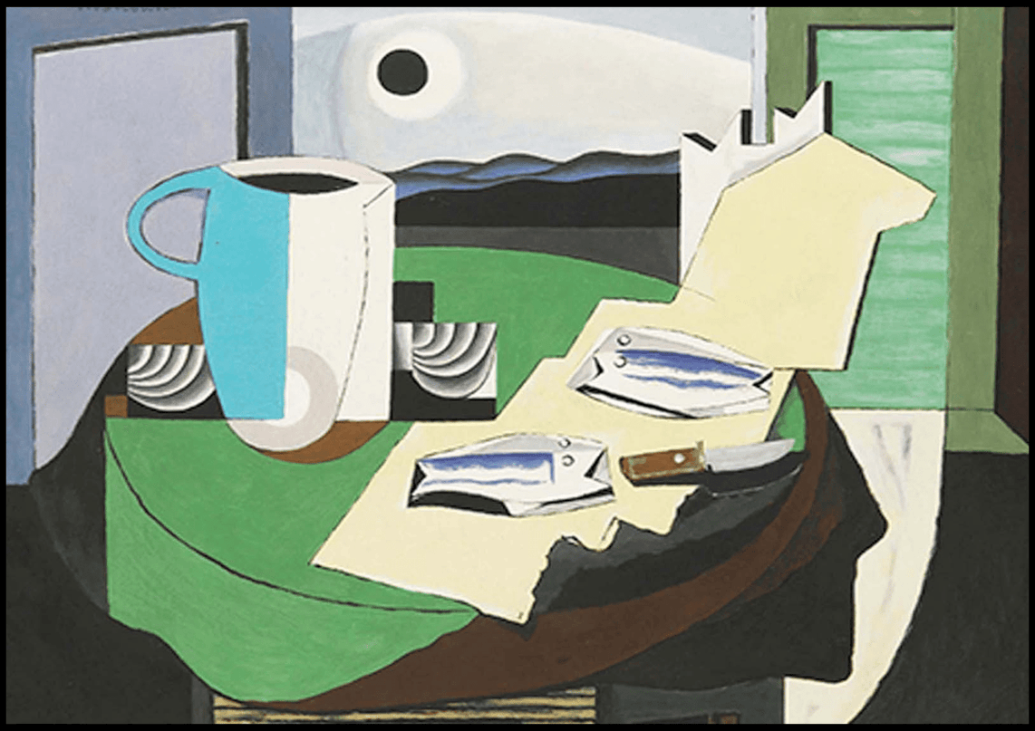 Louis Marcoussis - Nature Morte Aux Poissons Or Hyères II