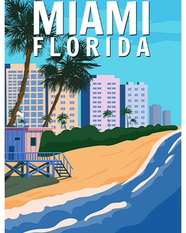 Miami Florida Travel Poster