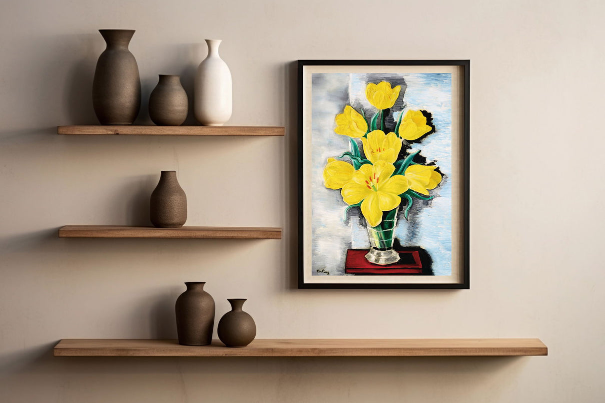 Moïse Kisling - Vase de Tulipes