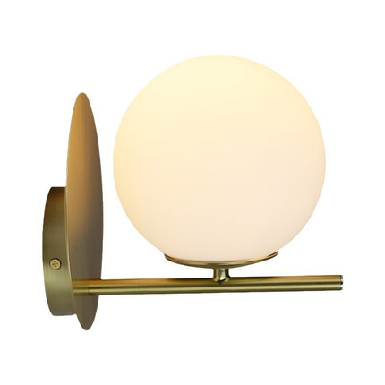 Nordic Aisle Copper Glass Wall Lamp Golden Wall Lamp
