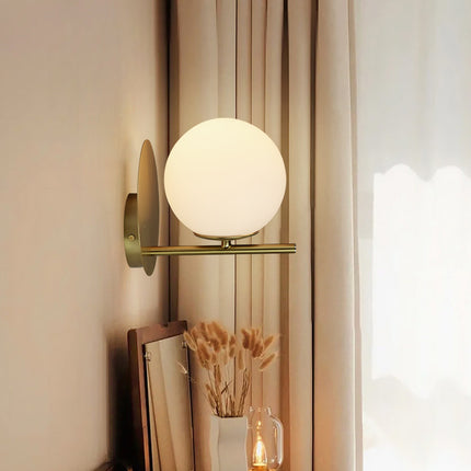 Nordic Aisle Copper Glass Wall Lamp