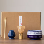 4pcs Kiln Baked Blue Tea Bowl