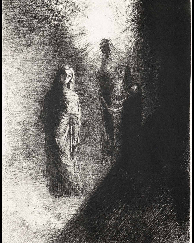 Odilon Redon - He Raises the Bronze Urn