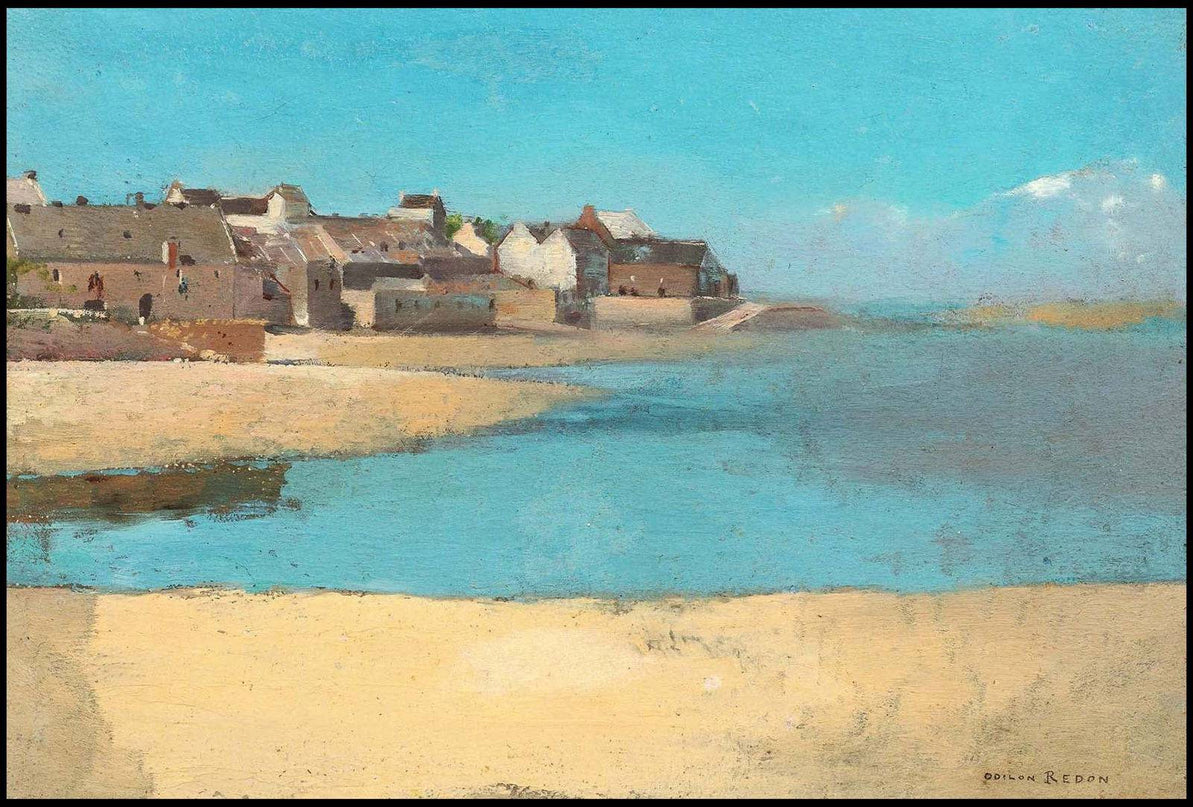Odilon Redon - Village by the Sea in Brittany