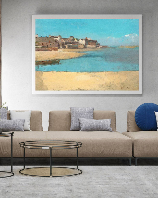 Odilon Redon - Village by the Sea in Brittany