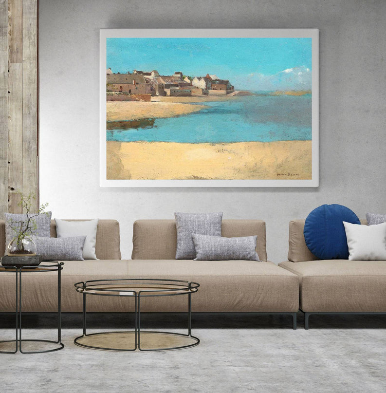 Odilon Redon - Village by the Sea in Brittany