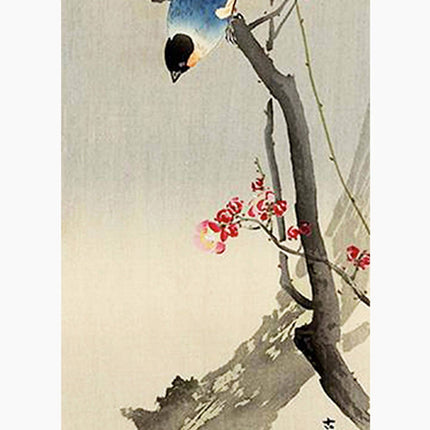 Ohara Koson - Bullfinch on Flowering Tree Poster