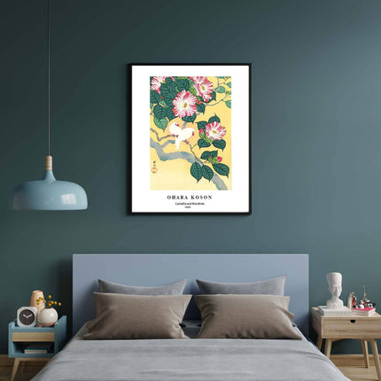 Ohara Koson - Camellia and Rice Birds Poster
