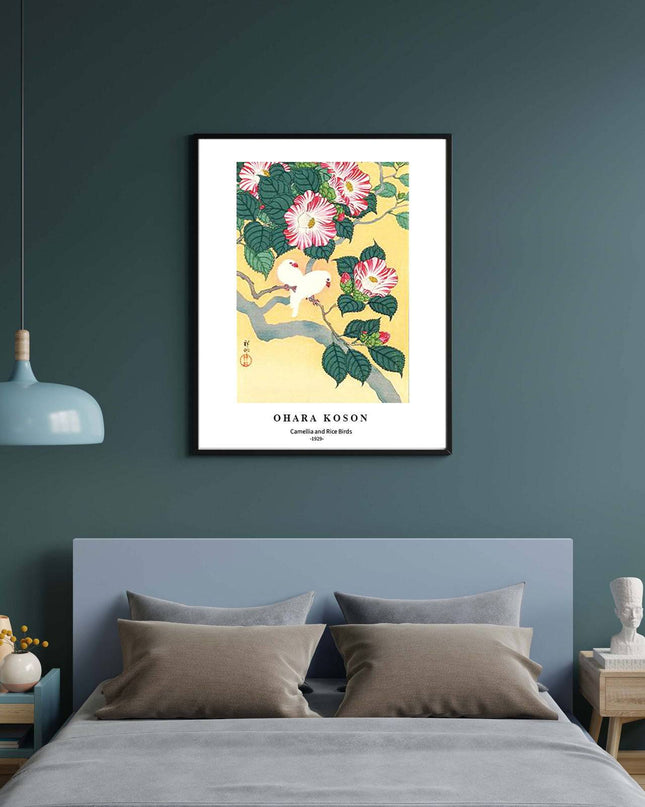 Ohara Koson - Camellia and Rice Birds Poster