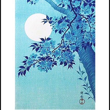 Ohara Koson - Cherry on a Moonlight Night Poster