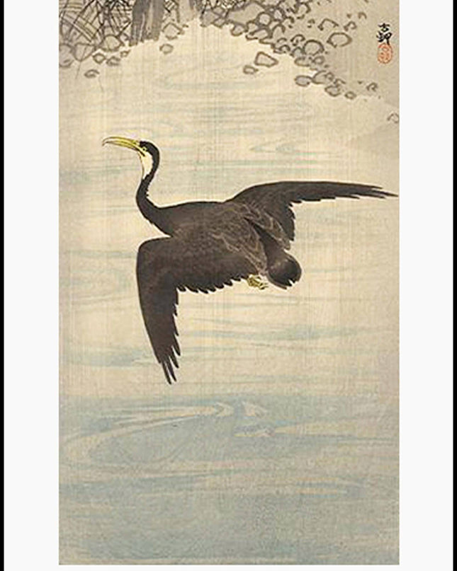 Ohara Koson - Comorant Poster