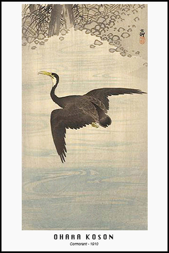 Ohara Koson - Comorant Poster