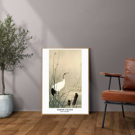 Ohara Koson - Crane in Small Water Poster