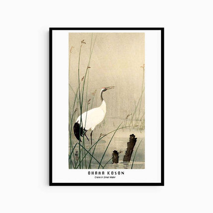 Ohara Koson - Crane in Small Water Poster