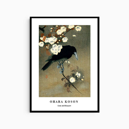Ohara Koson - Crow and Blossom Poster
