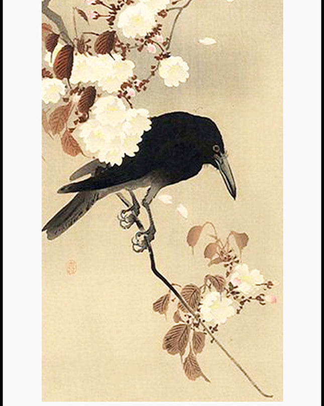 Ohara Koson - Crow on a Cherry Branch Poster