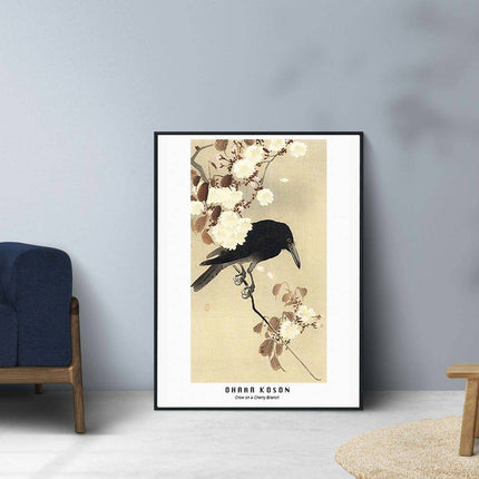 Ohara Koson - Crow on a Cherry Branch Poster