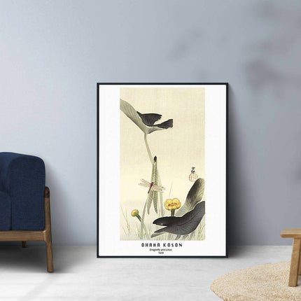 Ohara Koson - Dragonfly and Lotus Poster