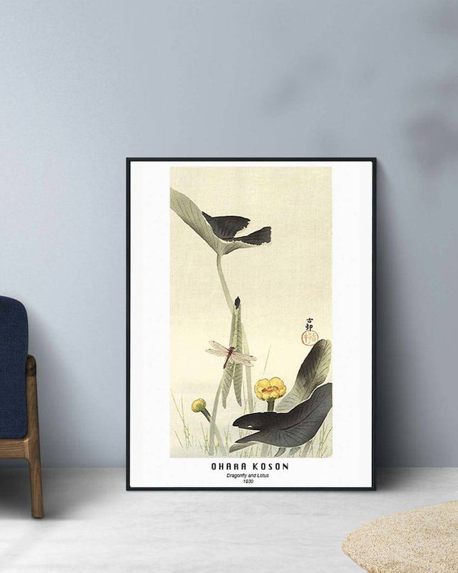 Ohara Koson - Dragonfly and Lotus Poster