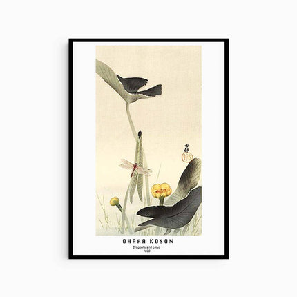 Ohara Koson - Dragonfly and Lotus Poster
