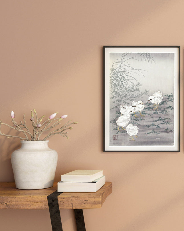 Ohara Koson - Five Chicks