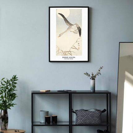Ohara Koson - Goose Flying in Moonlight Poster