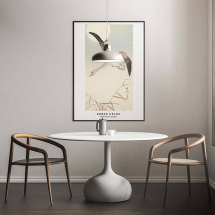 Ohara Koson - Goose Flying in Moonlight Poster
