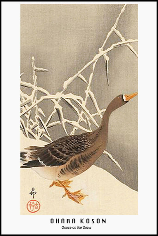 Ohara Koson - Goose on the Snow Poster