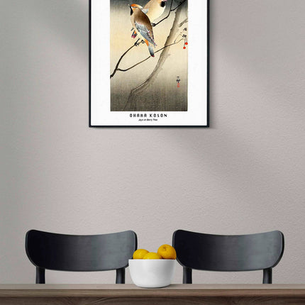 Ohara Koson - Jays on Berry Tree Poster